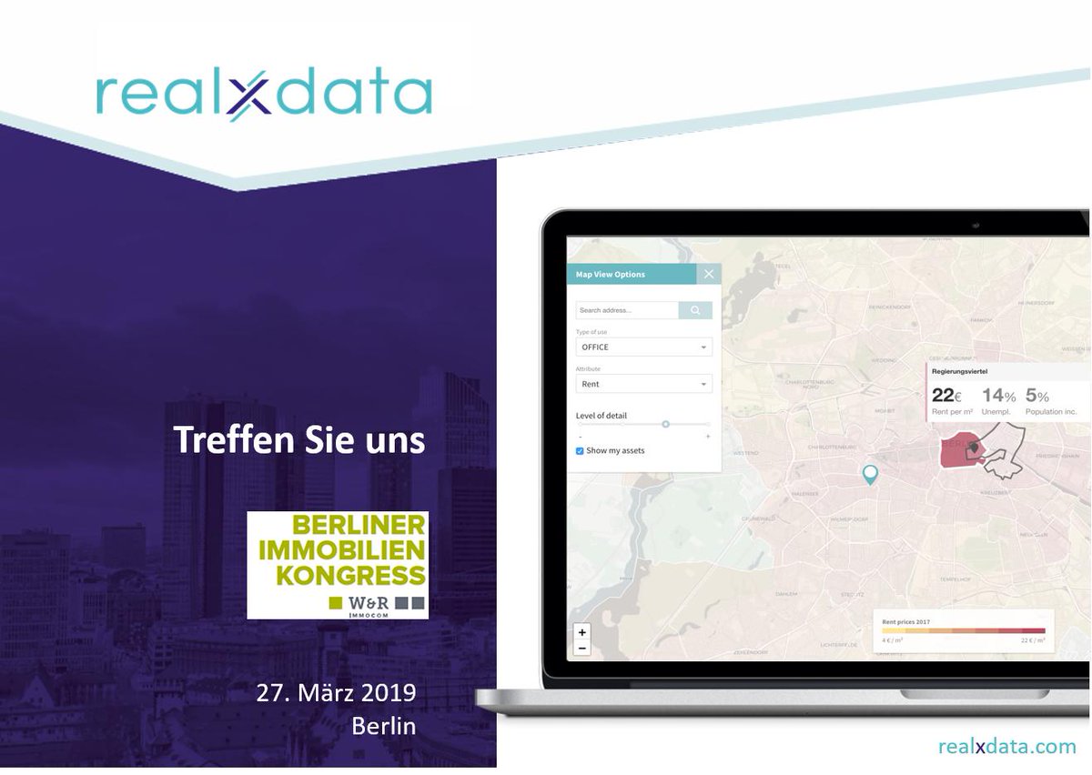 Treffen Sie unseren Co-Founder und CEO Titus Albrecht morgen beim #BerlinerImmobilienkongress und erfahren Sie mehr zum Thema Digitalisierung der Immobilienbranche um 14:00 Uhr im Panel C!
