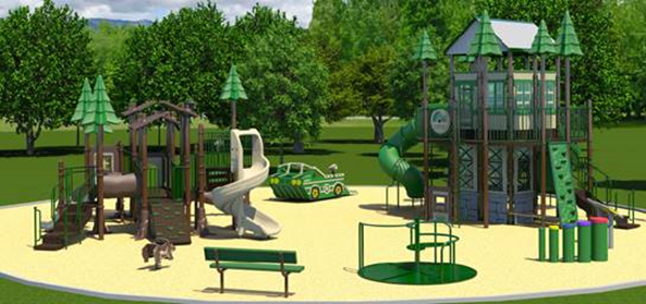 MercedCityHall's tweet photo. Rain delays don't just happen in baseball. Work on the Applegate Park playground equipment won't start until late April. It will be pretty impressive when it's complete. #Merced #ApplegatePark https://t.co/T6kECoE0xn