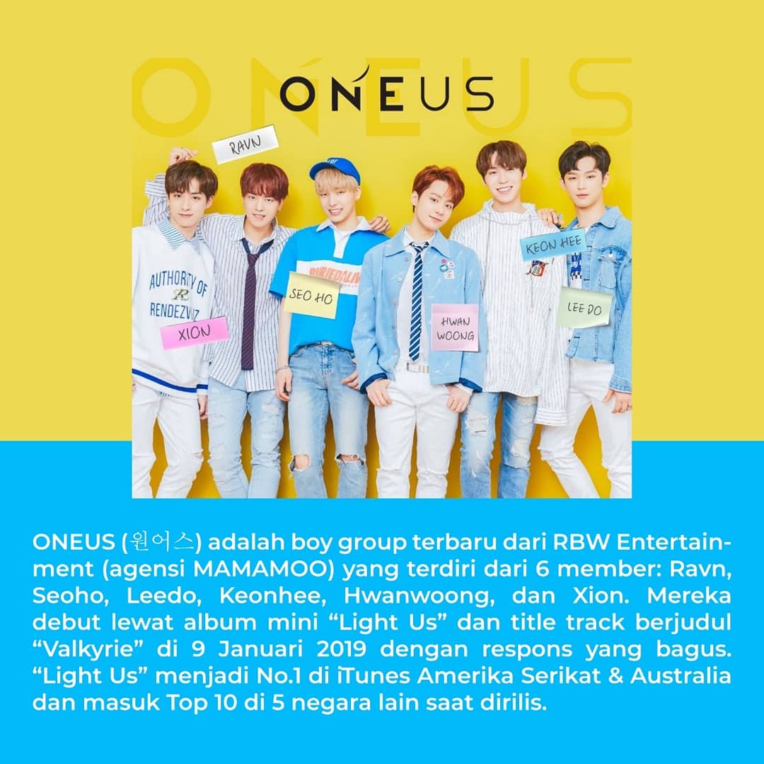 Koreative_INA's tweet photo. Fakta-fakta @official_ONEUS yang perlu kamu tahu 😘 #Koreative #RookieTuesday #ONEUS https://t.co/f0nWk2ht3W