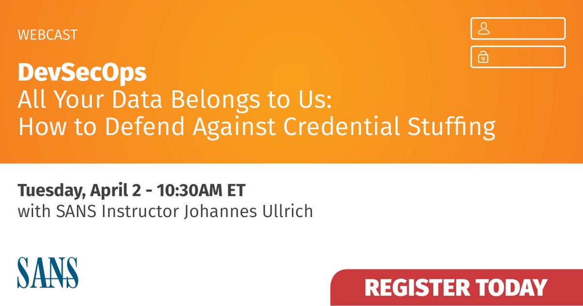 johullrich's tweet photo. Credentialstuffing! Don't know what it is all about? Need help defending against it? Join me on Tuesday April 2nd (10:30 EDT, 14:30 UTC) #dev522 #passwords #haveibeenpwned https://t.co/UhumrmWOv7 https://t.co/NyllZuSAAN
