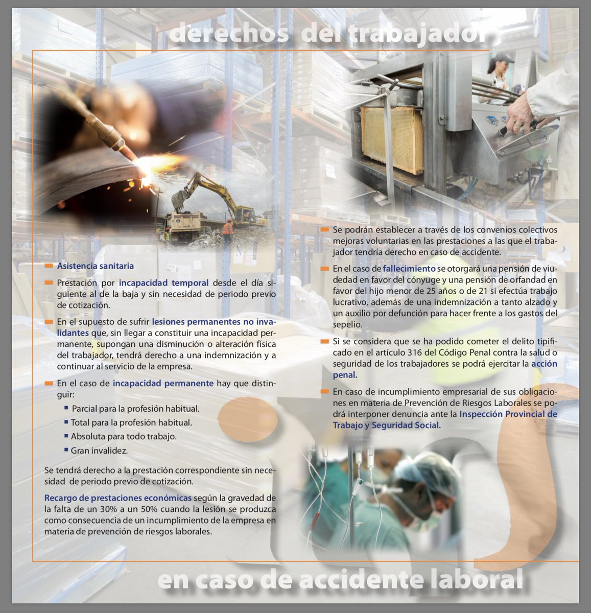 DERECHOS de los trabajadores en caso de accidente de trabajo. #itss <a href="/empleogob/">Ministerio Trabajo y Economía Social</a> <a href="/mvalerio_gu/">Magdalena Valerio</a>