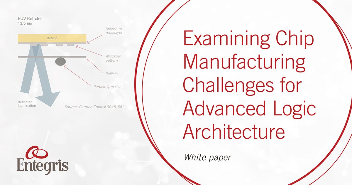Entegris's tweet image. The need for denser #logicdevices is being driven by the 4th #IndustrialRevolution. What critical issues need to be addressed for #advancedlogic devices to achieve greater power &amp;amp; processing speeds?  Find out in our white paper. bit.ly/2CBBG1K. #chipmakers #4IR #3DNand