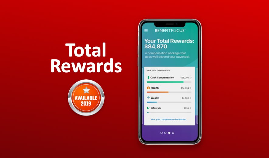 Benefitfocus's tweet image. Introducing our new Total Rewards app which allows employees to see their total compensation statement anytime, anywhere to iterate the value of your #employeebenefits offering #totalcomp #Oneplace19