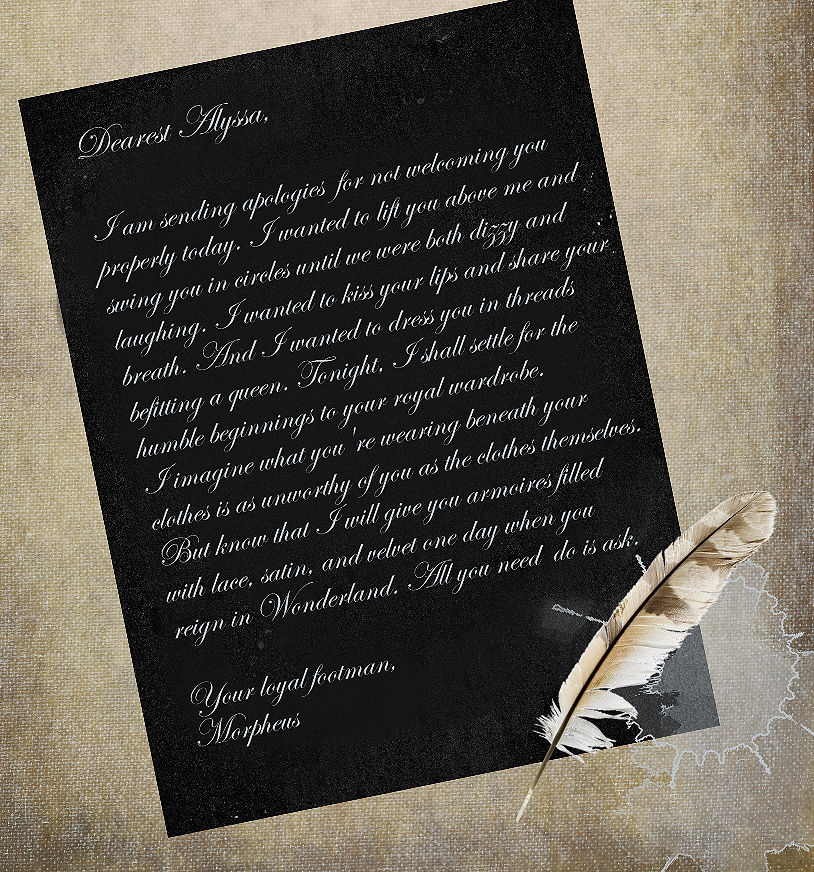 fairies_rule's tweet image. Morpheus's love letter from Ensnared, as described in the book @aghowardwrites  
I love how he gave such thorough and deep consideration to what Alyssa is wearing beneath her clothes 😜🤣
#Ensnared #Morpheus #Alyssa #bookquotes #YAbooks #Wonderland #SplinteredSeries
