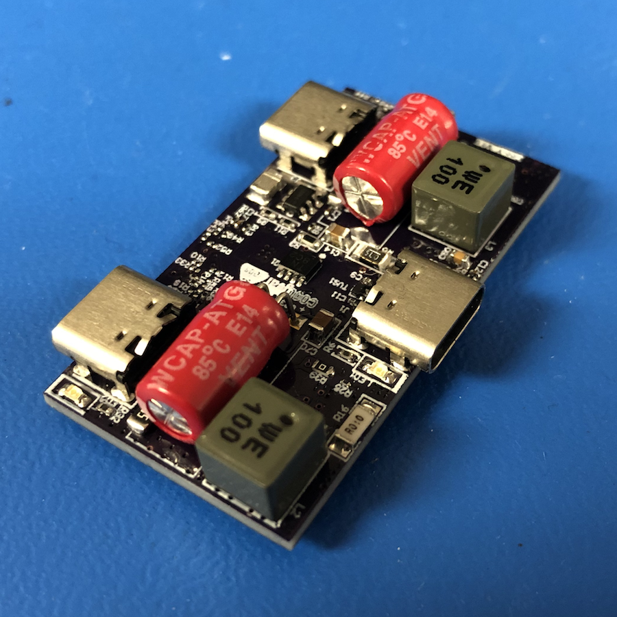 IT'S ALIVE!    Our Cee-Y Splitter Prototype is being put through the paces on our bench.  You can now share your USB PD Power among multiple ports. #PPS #USB #TYPEC #CEEY @CypressSemi <a href="/ElectronicDesgn/">Electronic Design</a> <a href="/USBPD/">USB POWER DELIVERY</a>