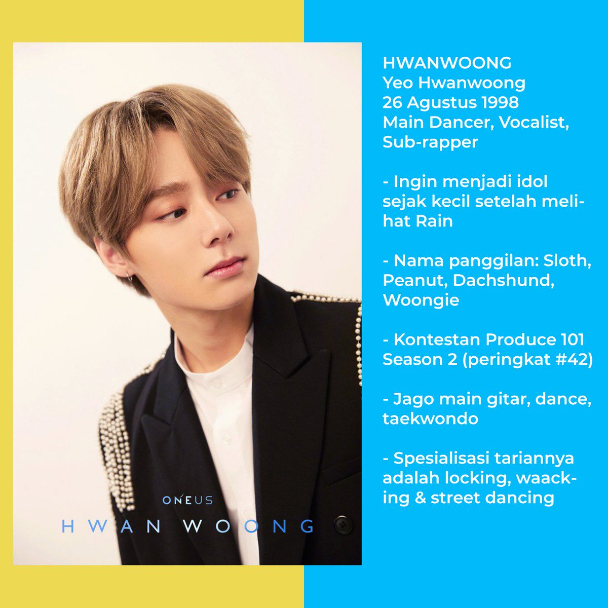 Koreative_INA's tweet photo. .@official_ONEUS punya 6 member. 3 member di antaranya yaitu #Seoho, #Keonhee, dan #Hwanwoong pernah menjadi kontestan #Produce101 season 2. 
#Koreative #RookieTuesday #ONEUS https://t.co/Nh1UMD6fsS