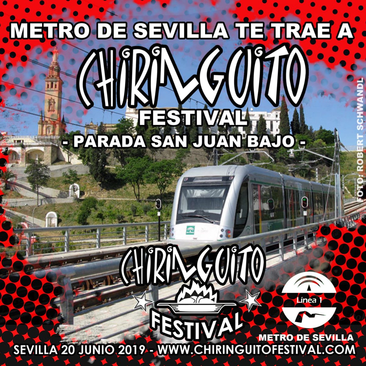 Nada como #olvidarte del #coche para irte de #festival... #ChiringuitoFest el primero del #Verano #Entradas a 15€ en:
chiringuitofestival.com
🔺🔺🔺🔺🔺🔺🔺🔺🔺
Metro de Sevilla #Sevilla #SanJuanDeAznalfarache #Junio #SevillaHoy <a href="/sevilla/">@sevilla</a> <a href="/unisevilla/">Universidad de Sevilla</a> <a href="/sevillaciudad/">Sevilla</a> <a href="/SevillaOcio/">OnSevilla - Ocio en Sevilla</a>
