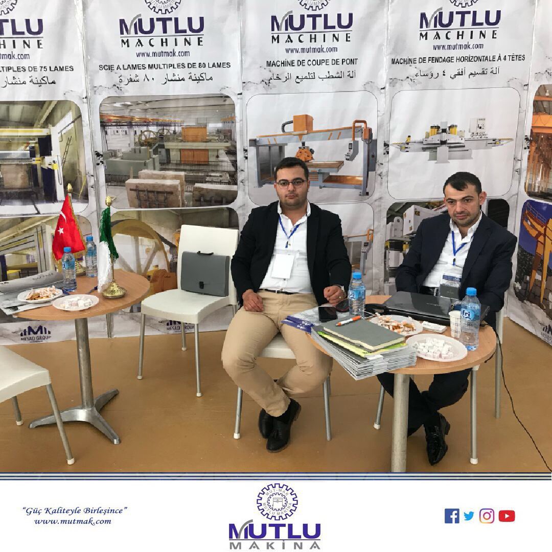 MutluMakina's tweet photo. Cezayir 22.Batimatec 2019 Fuarımız tüm hızıyla devam ediyor. Tüm misafirlerimizi standımıza bekleriz.
Notre Foire est encore continue bien. On est vous attendre chez nous a la halle du Behdja B.
#batimatec #algeria #turkey #mutlumakina #mutlumachine #marbre #marble #machine https://t.co/xnDIzlNCfn