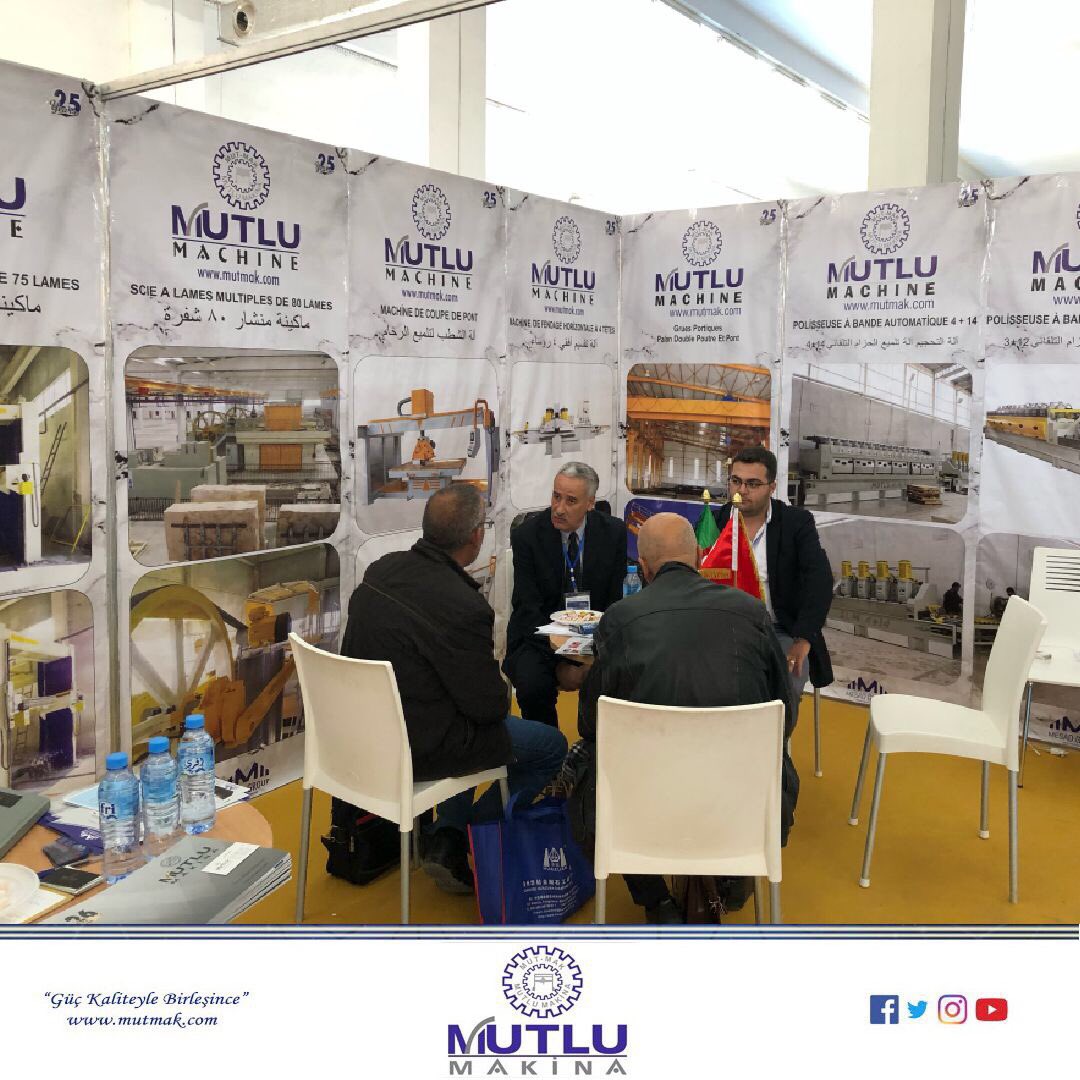 MutluMakina's tweet photo. Cezayir 22.Batimatec 2019 Fuarımız tüm hızıyla devam ediyor. Tüm misafirlerimizi standımıza bekleriz.
Notre Foire est encore continue bien. On est vous attendre chez nous a la halle du Behdja B.
#batimatec #algeria #turkey #mutlumakina #mutlumachine #marbre #marble #machine https://t.co/xnDIzlNCfn