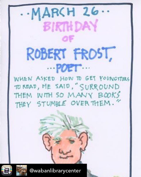 NELAlibraries's tweet photo. Happy Birthday Robert Frost!
•
•
•
•
•
#library #author #poet #poetry #newenglandlibraries #robertfrost
#lifelonglearning #publiclibraries #vtlib #nelibraries #vermontauthors #vermontpoets
#booklovers #communitycenter
#vermontlibraries #nelibrari… https://t.co/mtuIAGww95 https://t.co/E15oWTrBvA