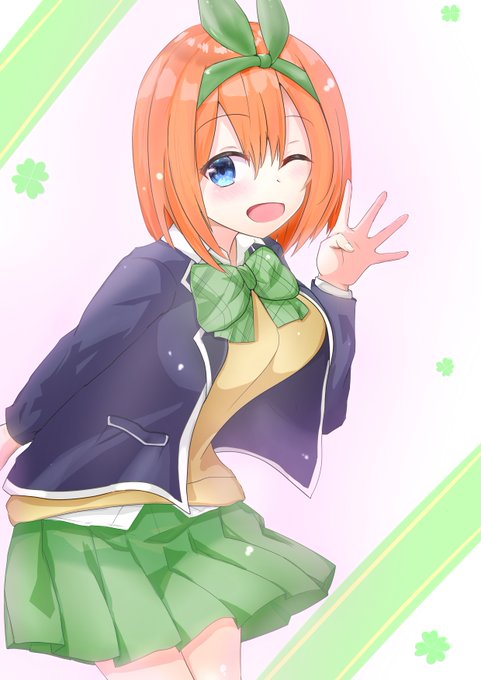 旅月🌙さんがTwitterに投稿した中野四葉(五等分の花嫁)のイラスト。