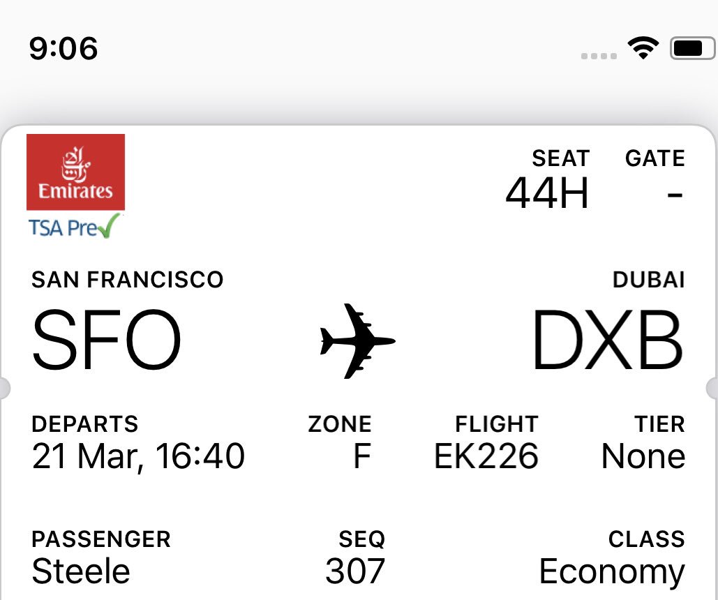 roys1172's tweet photo. @EmiratesSupport had a 16 hour flight from sfo to Dubai, no internet for the whole plane. I want a refund https://t.co/yRopKyuSMg