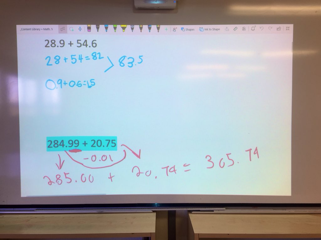MissL_QoH7's tweet image. Learning a lot about how to add and subtract decmails! 🔢 Using different strategies such as a number line, place value and compensation  @QHMilton 
Tweeted by Myles🤠 #hcdsbmath