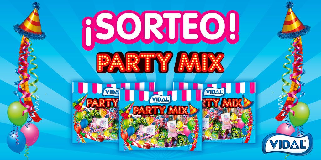 Vidal_Golosinas's tweet photo. 🎉 SORTEO DE PARTY MIX 🎉

¡Lo habéis decidido y aquí está! Ponemos en juego 1 pack de Party Mix entre todos los que hagáis lo siguiente:

🎉 Síguenos
🎉Haz RT 

¡Suerte a todos! 🍀🍀
*El sorteo estará activo en territorio español hasta el 28/03/2019 a las 23:59 (hora peninsular) https://t.co/LysEdtQ82x