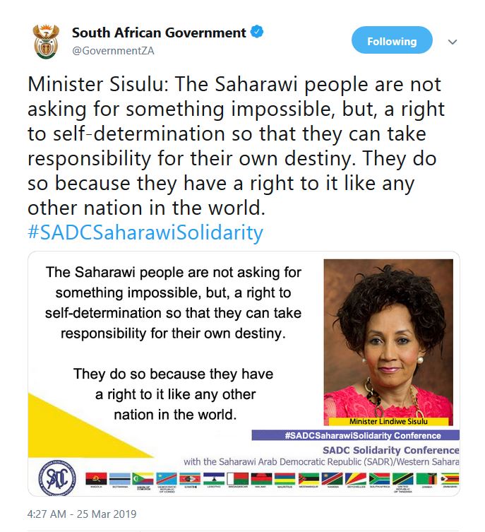 #SADCSaharawiSolidarity