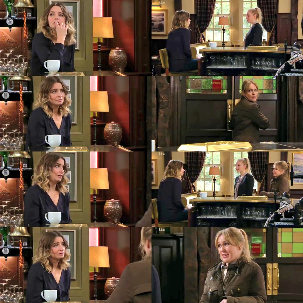 Parkiewolf's tweet photo. 20/3/19 - Loved how cunning Charity &amp; Vanessa were stopping Belle going abroad 🤣 Charity's "I owe you" &amp; kissing Vanessa by surprise was just stunning 👑 Our deserved first kiss of 2019🙏
The power Vanity have🥰

#CharityDingle #VanessaWoodfield #Vanity #VanityFamily #Emmerdale https://t.co/XHF24NHiRq