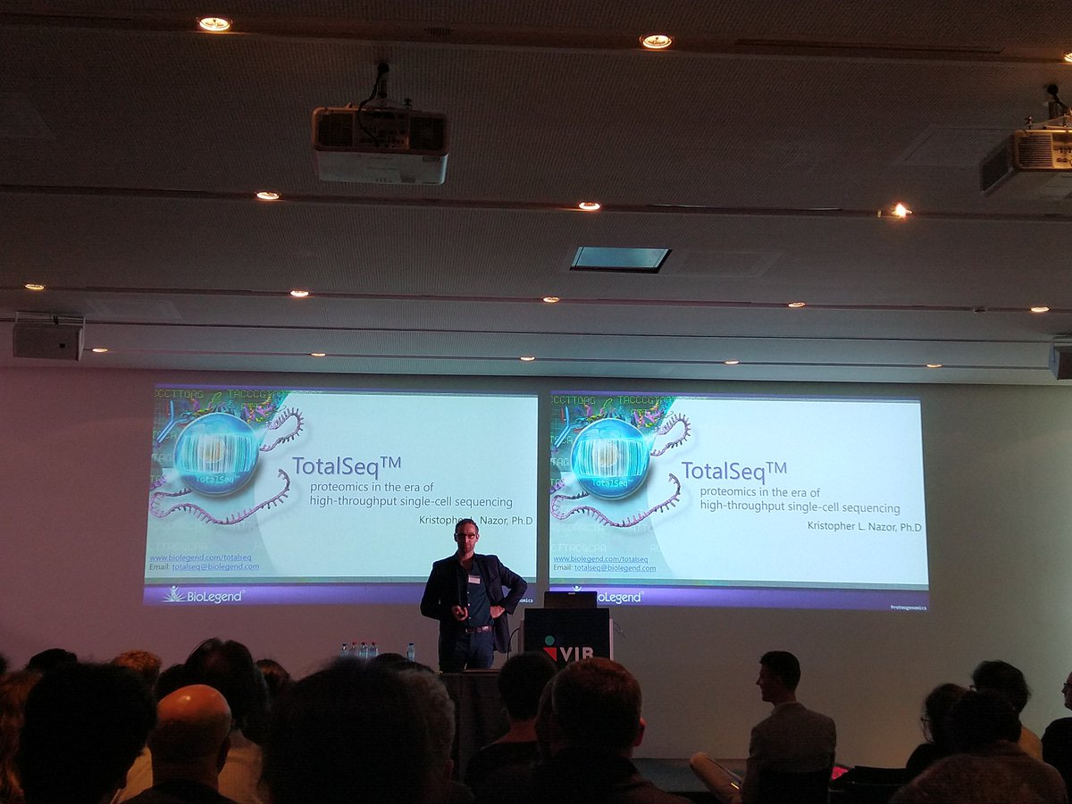 VIBTechWatch's tweet photo. Want to do #CITE-seq? Check the #Totalseq antibodies from @BioLegend . It's also possible to multiplex the samples using cell hashing antibodies #RNGS19 #singlecell #ngs #cellhashing https://t.co/AeS3vym5P7