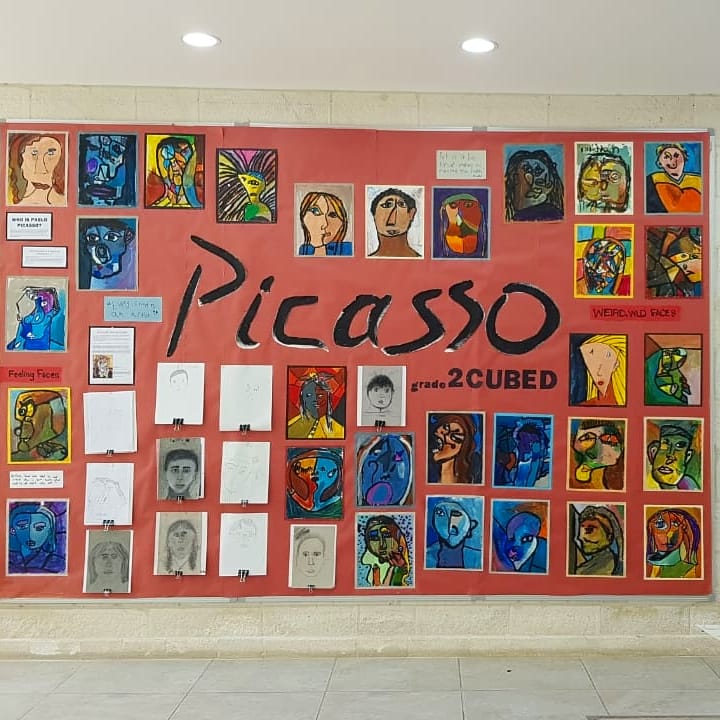 DanaShahzada's tweet photo. #Picasso inspired self-portraits by 2nd grade. #cubism #NESArts @acsammanjordan https://t.co/jUBNyn47wj