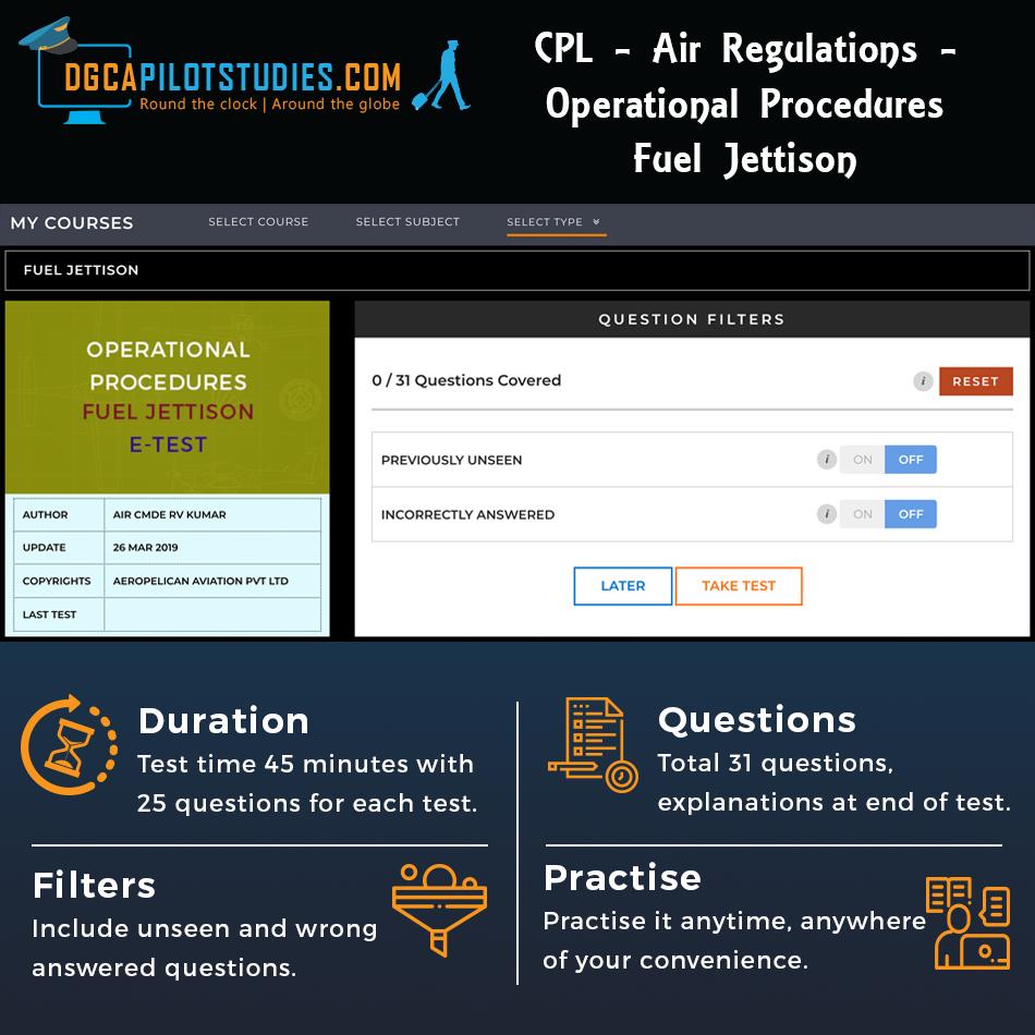 pilotstudies's tweet photo. #CPL #AirRegulations #OperationalProcedures #FuelJettison #ETest uploaded. Contains 31 questions with instant answers and explanations provided at the end of test. Practice it ANYTIME ANYWHERE #pilots #Aviation #India #DGCA #knowledgeforflight https://t.co/TkPjWWlURy