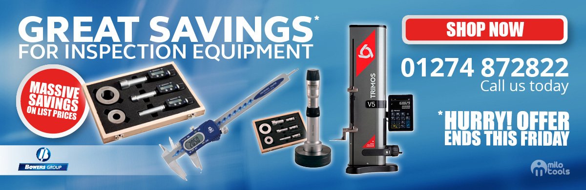 This week only we have huge savings on Bowers digital and analogue bore gauges complete with measuring heads, setting rings and UKAS certificates, Trimos height gauges and Moore &amp; Wright digital calipers.
milotools.co.uk/measuring-tool…