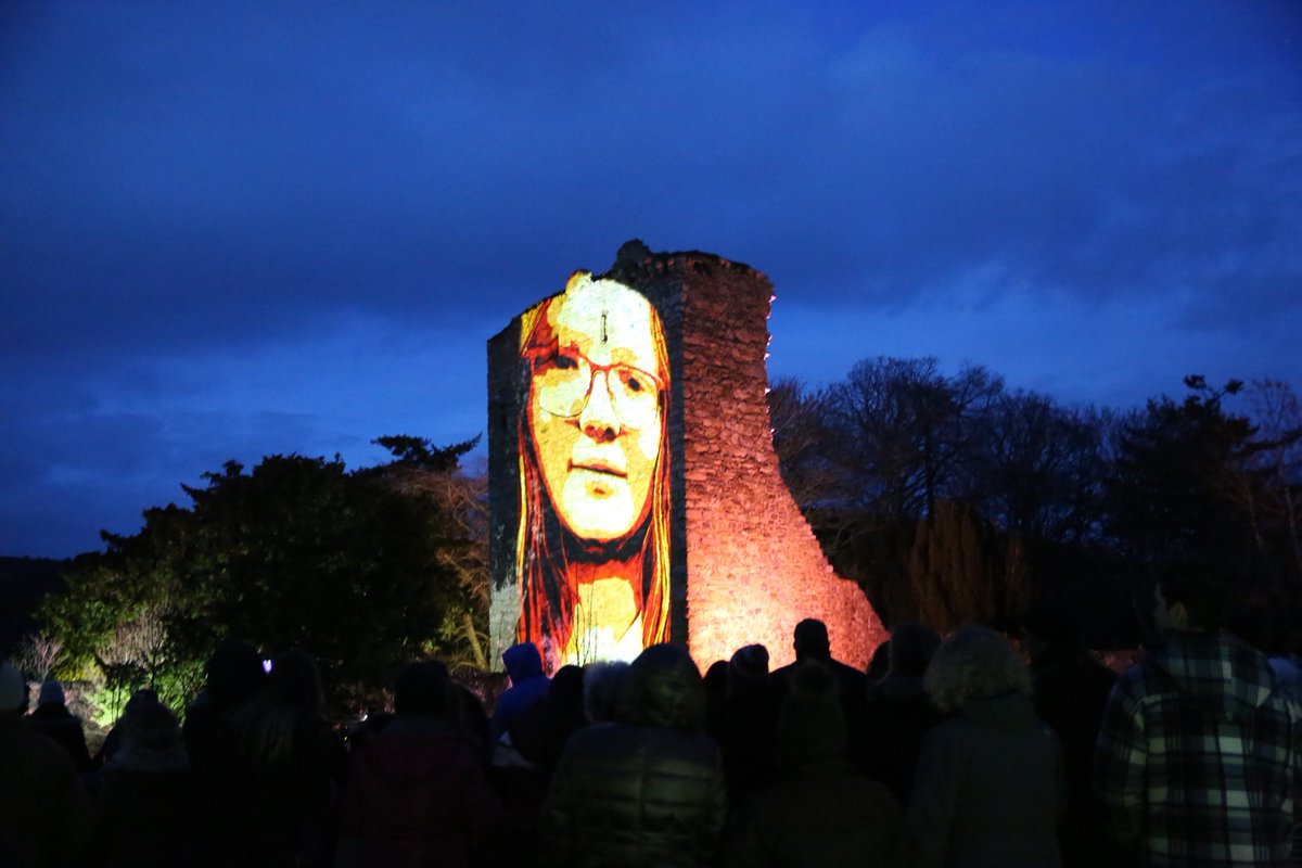 WildbirdMoray's tweet photo. some more photos from the #projectiomapping #publicart #installation with @glenlivetps @TomintoulP1 @TGLandPartners @TheMorayCouncil @CrownEstateScot @coyoteinit what amazing work with the pupils at Drumin Castle #MoraySpeyside https://t.co/JkWgk0MhLM