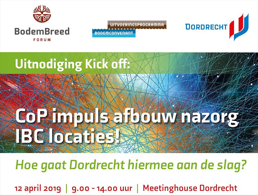 BodemBreedForum's tweet photo. Kick off: CoP impuls afbouw nazorg IBC locaties!
12 april a.s. organiseren de @GemDordrecht en het #Uitvoeringsprogramma Bodem en Ondergrond (UP) samen met @BodemBreedForum de kick off vd impuls CoP afbouw van nazorg. Lees er alles over in de nws brief:
https://t.co/NYCHwVWVy7 https://t.co/HO0TJvjB72