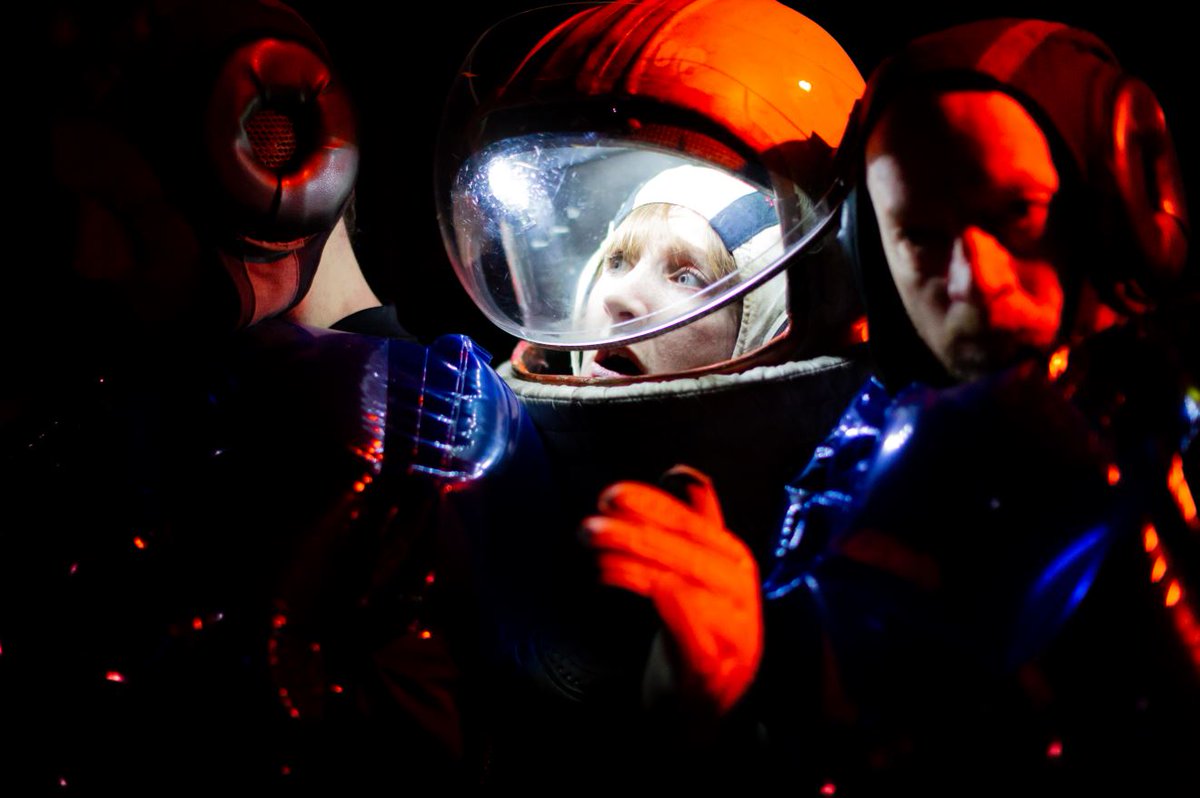 tftheatres's tweet photo. One week left to check out the visually stunning sci-fi comedy that is #Intronauts by @greenginger. 

★★★★ STARS @stagetalk "Marvel at the sheer audacity of theatrical imagination and exquisitely executed innovation". Read the full review here: https://t.co/yNp7GeC48g https://t.co/Kz8729MXNq