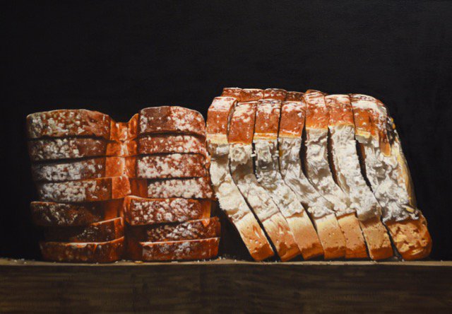 paulstoneart's tweet photo. March's Wakefield Artwalk tomorrow (27th) 5 - 9pm. My studio is open, showing new works in progress, such the unfinished "Sliced", below. Westgate Studios. Top floor.  @ArtYorkshire @Welcome2Yorks @artwalkwake https://t.co/Mv1qhi2tJp