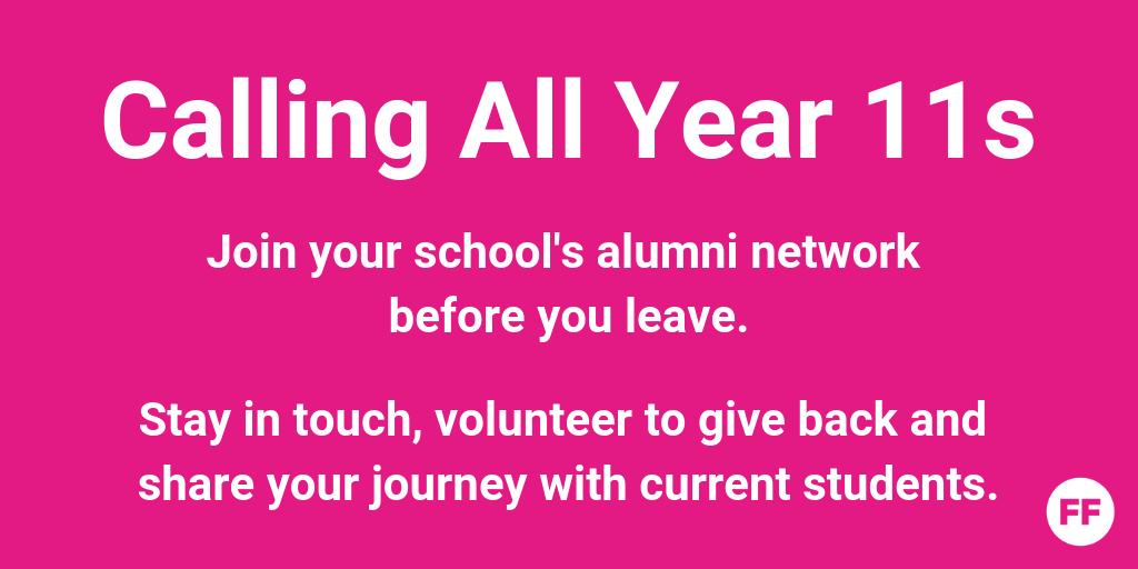 If you're in Year 11, sign up as a former student today to give back and share your post-school journey #AlumniPower #charitytuesday 
networks.futurefirst.org.uk/register