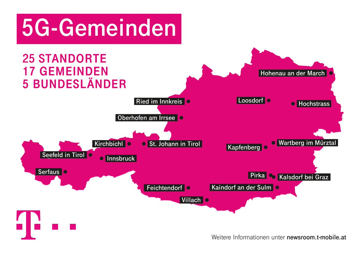 Wir begrüßen die erste #5G_Gemeinde Hohenau an der March im 5G Netz! In den kommenden Tagen und Wochen werden weitere Standorte in ganz Österreich im 5G Netz sein. #digitaleZukunftÖsterreichs #5G