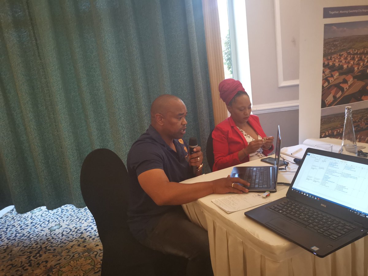 GP_DHS's tweet photo. MMC for Human Settlements @SedibengMunicipality Mmadisebo Kgomoesera comments on presentations made by various municipal representatives #GautengAtWork #DHSProjects #IGRForum https://t.co/7fjLdNkcga