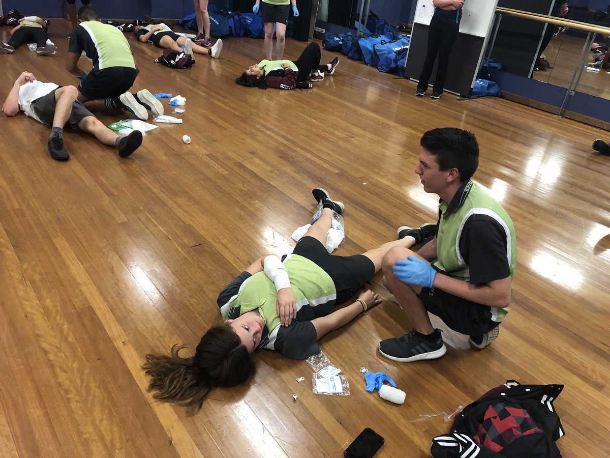 Stage 6 PDHPE completing their first aid course! #rhhs