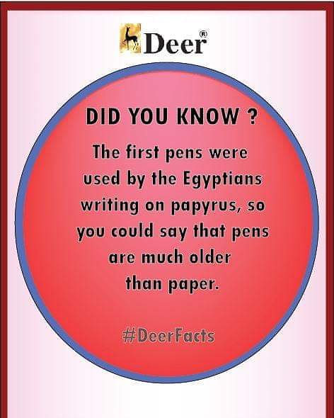 You probably didn’t know that, did you?
#deerfacts #deerpens #deerfacts #deer #facts #egypt #pens #shop #paper #ancient #writing #old #older #oldest #papyrus #strong #deershop #deerstationery #induspencil