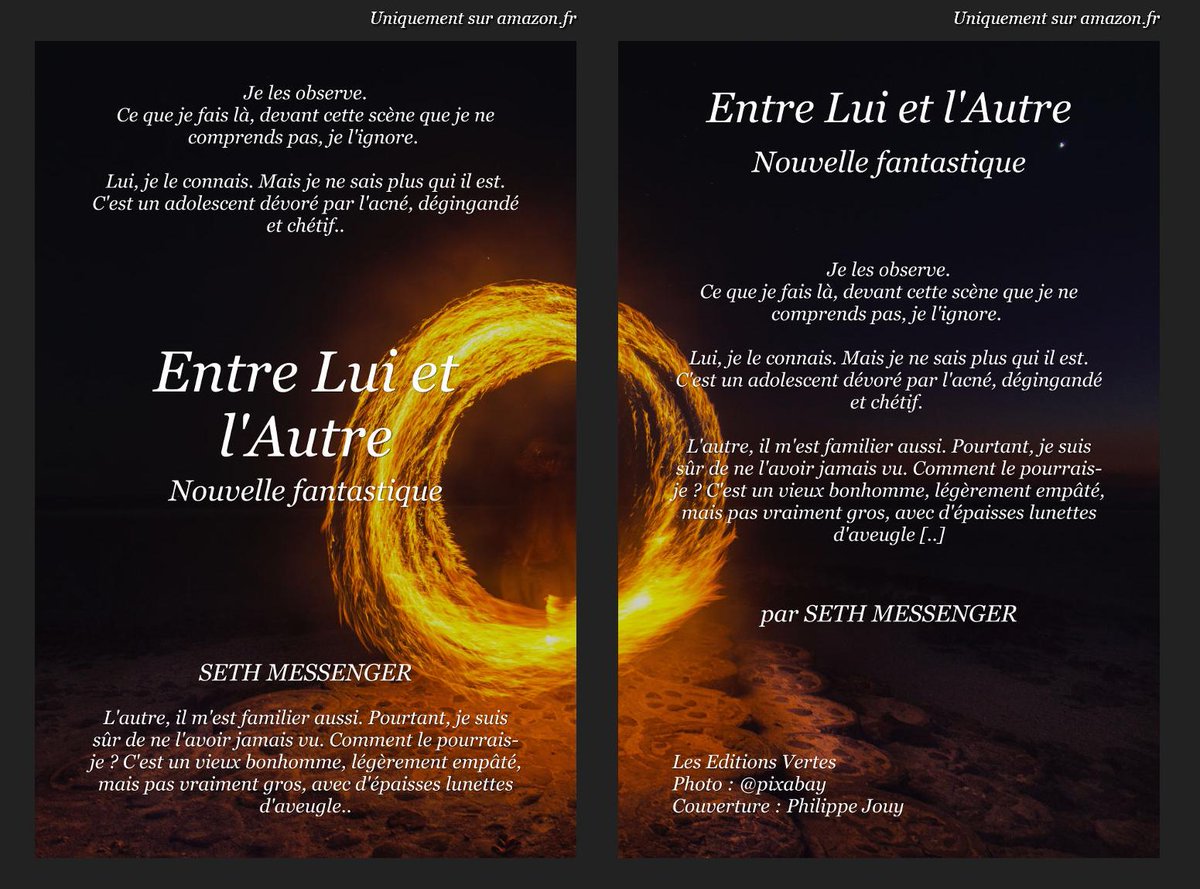 Nouvelle fantastique : Entre Lui et l'Autre
amzn.to/2OwXYqd