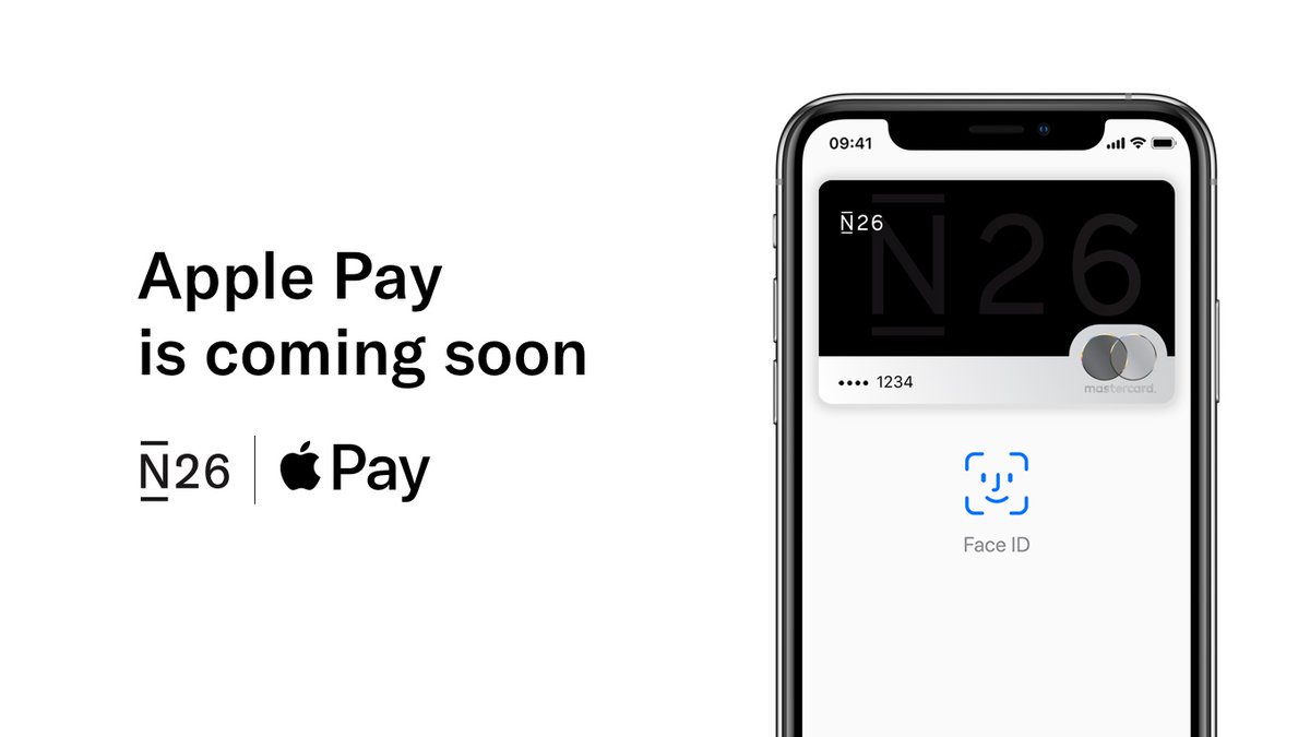 n26's tweet image. Coming Soon! @N26 will bring #ApplePay, which is transforming mobile payments with an easy, secure and private to pay that’s fast and convenient to customers in Austria 🇦🇹