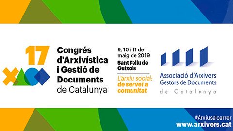 LAURASolete123's tweet photo. XVIIè #Congrés d’#Arxivística i Gestió de Documents de #Catalunya amb el lema L’arxiu social: de servei a la comunitat. 9 - 11 de maig a Sant Feliu de #Guíxols.

https://t.co/2Wa4ynEHNN @UABBarcelona @ESAGED_UAB @AAC_GD #ArxiusAlCarrer #axius #GestióDocumental #justicía #social https://t.co/dIVTPFNvxP