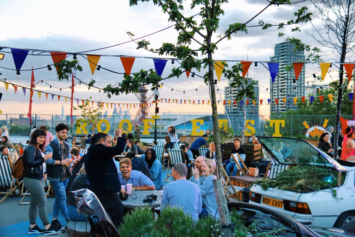 New season announcement! We're reopening on 17th of April with new VR foosball experience, Sluggers, Birdies and The Lanes @_SFGClub, new street food: <a href="/EatChayClub/">Eat Chay</a>, <a href="/Kolkati/">KOLKATI</a> &amp; <a href="/jimmyspopup/">jimmyspopup</a> and the return of <a href="/rooftopfilmclub/">Rooftop Film Club UK</a> &amp; <a href="/floweastyoga/">Flow East Yoga</a>! Full line up: roofeast.com/whats-on