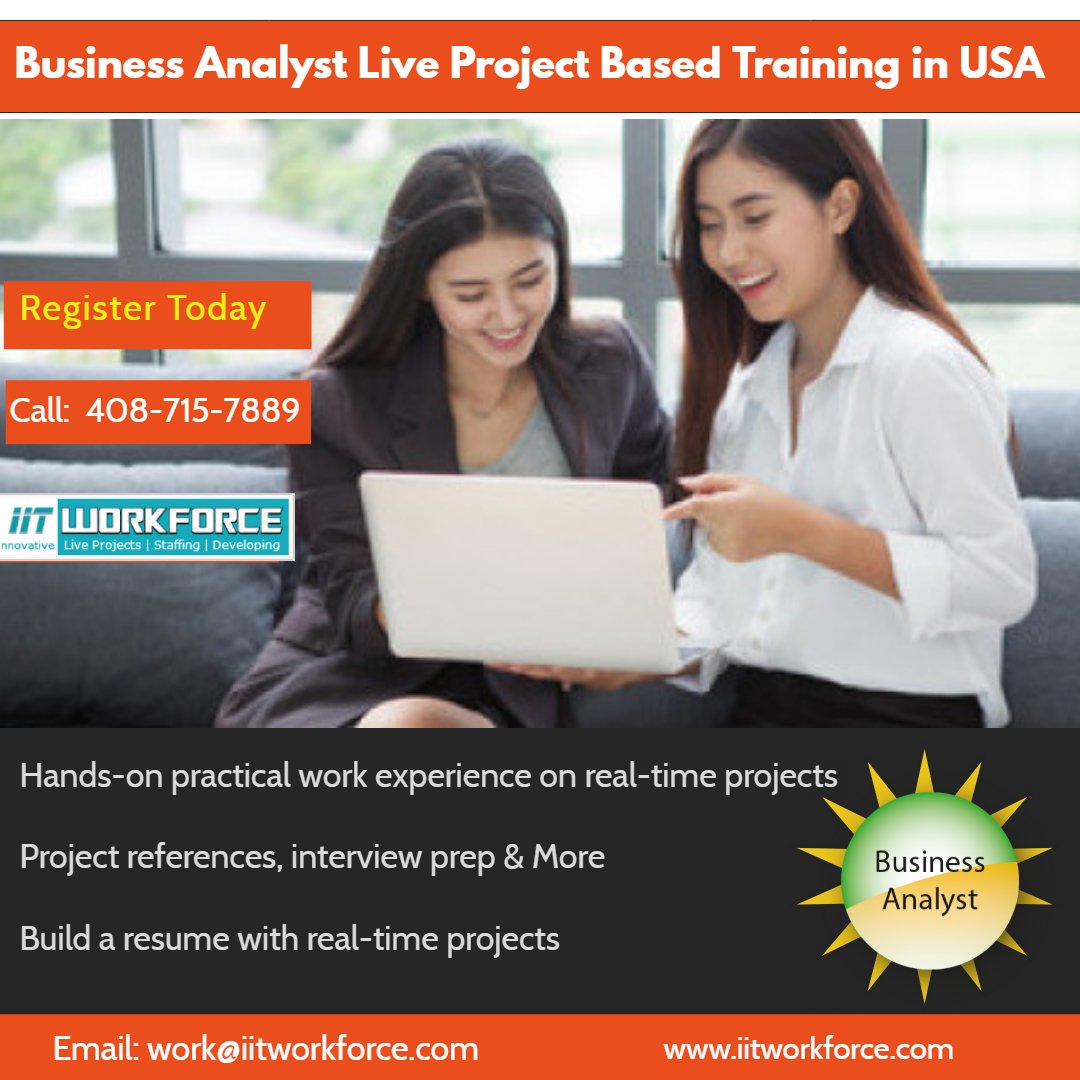 iitworkforce's tweet image. Business Analysis Live Project Based Training in the USA by iiTWorkforce

Contact:

Email: work@iitworkforce.com

Call: 408-7157889

bit.ly/2LY8N2Y

#Healthcareprojects #Bankingprojects #Telecomprojects #baliveproejcts #businessanalysistraining