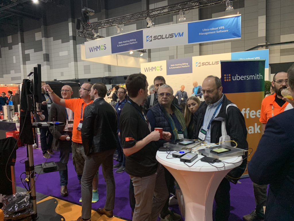 flexOptix's tweet photo. #Booth29 is abuzz with activity! Drop by to meet us & put your signature on our wall. #Flexoptix #G29 #CloudFest2019 #CloudFest #FlexopixOnTheRoad #MeetUs #OrangeGuys #HandsOn #FlexboxCreators #OrangeBooth #CloudFest #Rust #Germany https://t.co/9I5fVSEvHn