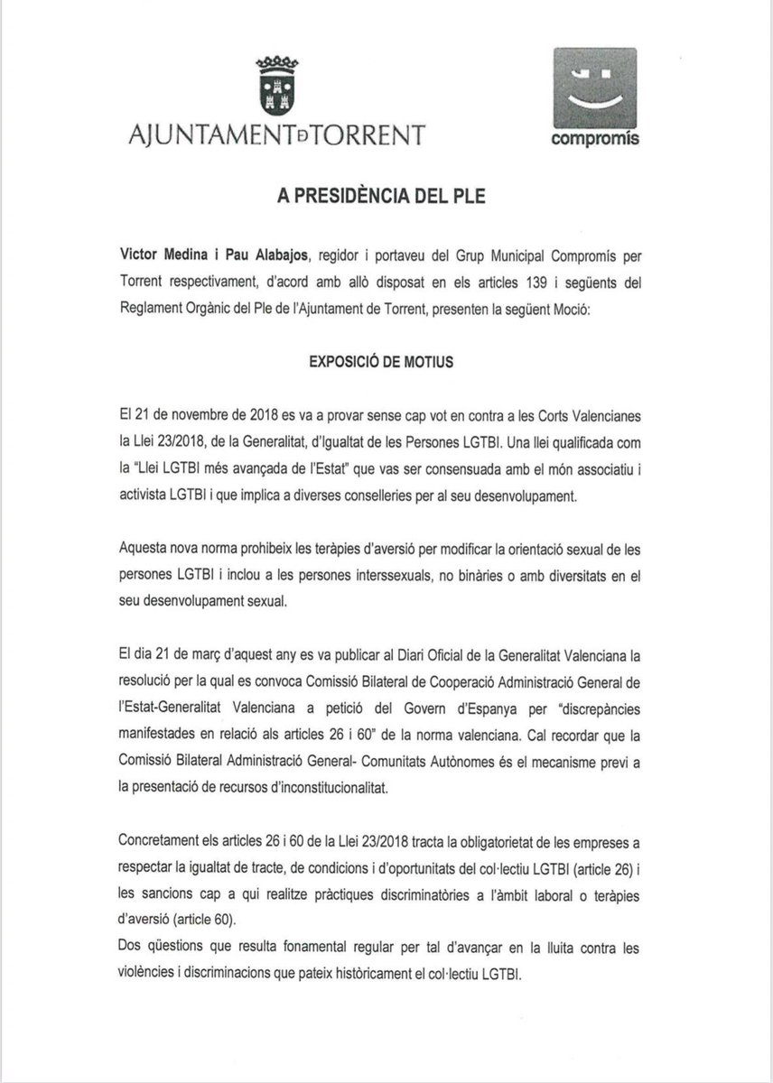 Torrent LGTBI+ tweet media