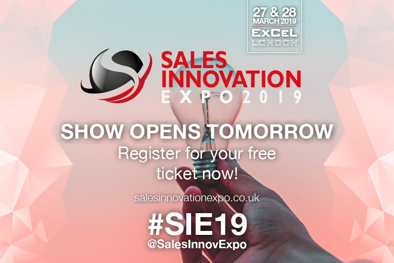 SalesInnovExpo's tweet image. 📣📣📣 This time TOMORROW #SIE19 will have STARTED! 
Have you registered for your #free ticket yet? You're running out of time to join with the UK’s Biggest Sales Innovation Event! 
#CustomerExperience #Sales #Targets
