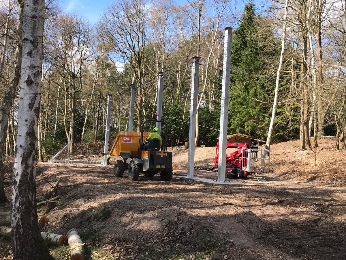 Day two of High Ropes construction, and it's all taking shape nicely. <a href="/TechOutdoor_ltd/">Technical Outdoor Solutions</a> @CFSurrey