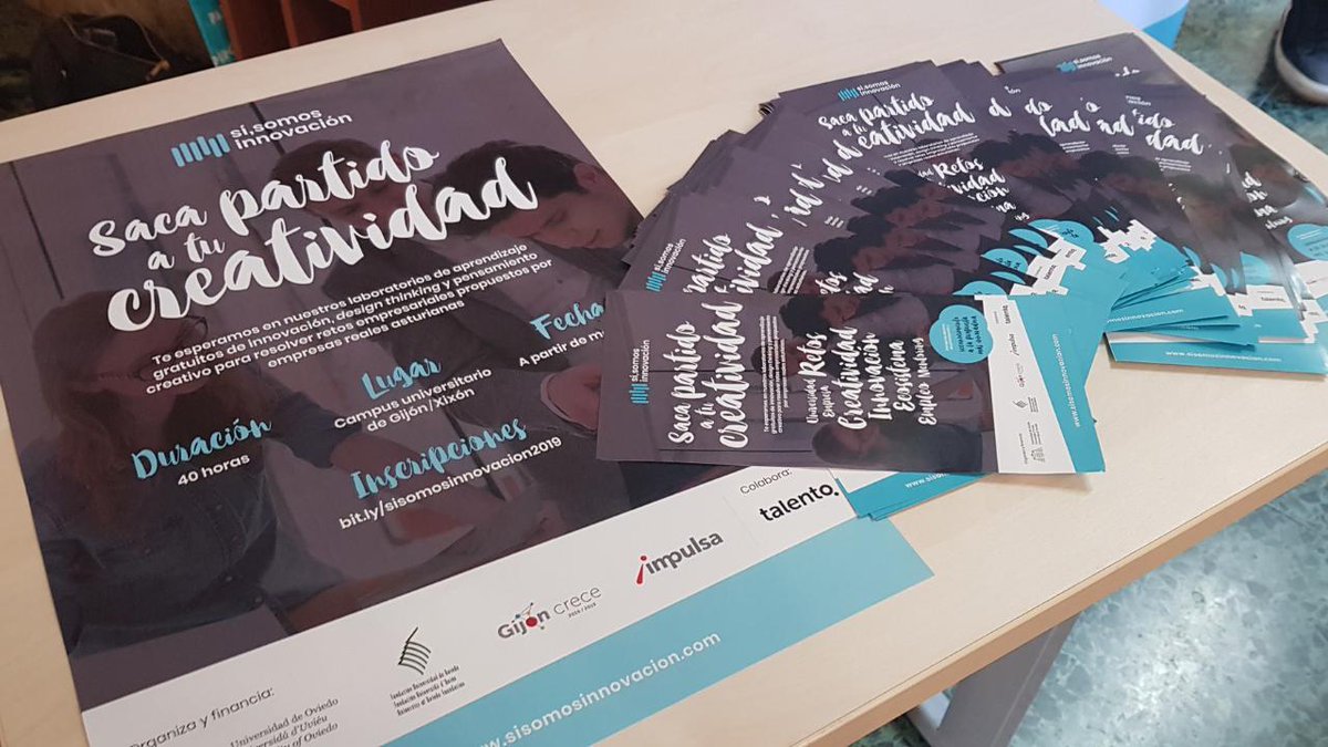 ¡Ultima semana para inscribirte en Sí Somos Innovación |Gijón!

📌 bit.ly/sisomosinnovac…

--
🌟 Estamos seguros de que hay muchas razones por las que este proyecto #teinteresa 
¿Quieres conocerlas? 👇
ow.ly/T4iD50obHny
---

<a href="/GijonImpulsa/">Gijón Impulsa</a> <a href="/uniovi_info/">Universidad Oviedo</a>