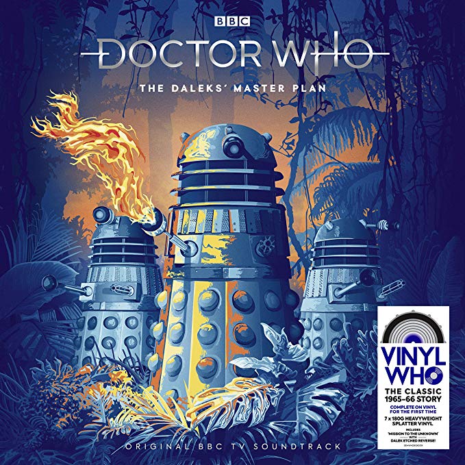 DrWhoOnline's tweet photo. Fancy winning 'The Daleks' Masterplan', Limited Edition vinyl? The kind folks over at @DemonMusicGroup have given DWO 1 x set to give away in a DWO #DoctorWho Twitter competition! To Enter, simply FOLLOW &amp; REPLY with your favourite Dalek story! Competition closes on Sunday! https://t.co/6FxxFntohE