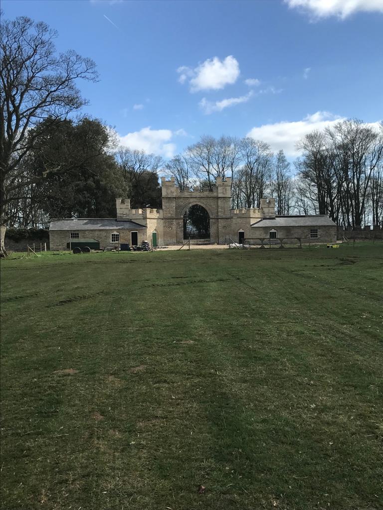 We are super proud of this one! <a href="/HE_Midlands/">HE Midlands</a> provided c£160k for repairs to Fillingham Castle's Gateway in #Lincolnshire. A long running #HeritageatRisk case:  <a href="/BridgettConserv/">BridgettConservation</a> and <a href="/wilesmaguire/">Wiles and Maguire</a> helped to get this Grade II* building looking so fabulous on this lovely spring day!