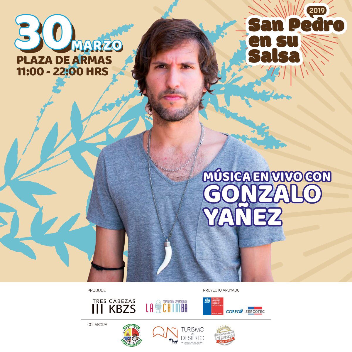 antofaensusalsa's tweet photo. Bienvenido @gonzalo_yanez a nuestra Fiesta Gastronómica #sanpedroensusalsa ! Los esperamos este Sábado 30 desde las 11:00 am ! #sanpedroensusalsa #laperlagastronomica #Antofagasta #sanpedrodeatacama #aunquedaverano https://t.co/FOYfNIwtWy