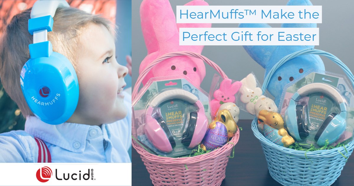 LucidAMPED's tweet photo. We're celebrating World Health Day by reminding you to protect little ears.  Lucid Audio's HearMuffs have been named as a finalist for the Juvenile Product Manufacturer Association Innovator Award and they would make a great edition to any Easter basket! https://t.co/Q2Gs6TUuwB