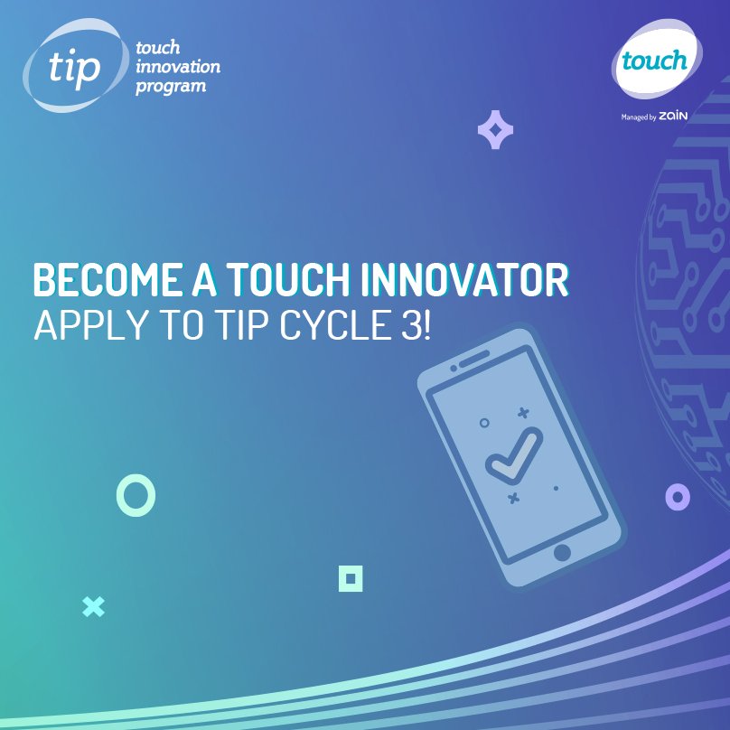 touchLebanon's tweet photo. Want to become a touch Innovator? 
Apply now for touch Innovation Program (TIP) cycle 3! https://t.co/kNf1YgJiZ4
TIP provides startups access to an extensive training program including mentorship, workshops and much more.
Deadline: April 2nd 2019.
#TIP #touchinnovationprogram https://t.co/klP3H7DTVa