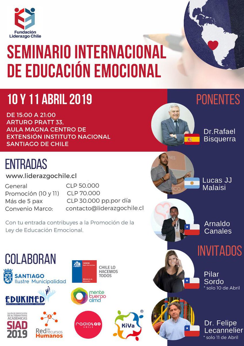 InoaEdu's tweet photo. ¡Iniciamos el 2019 con todo! Nueva versión de Inoa en https://t.co/SFWjOWAT0j y estaremos el 10 y 11 de Abril en Santiago participando del Primer Seminario de Educación Emocional en Santiago de Chile de @liderazgocl https://t.co/qJe3ixTacf