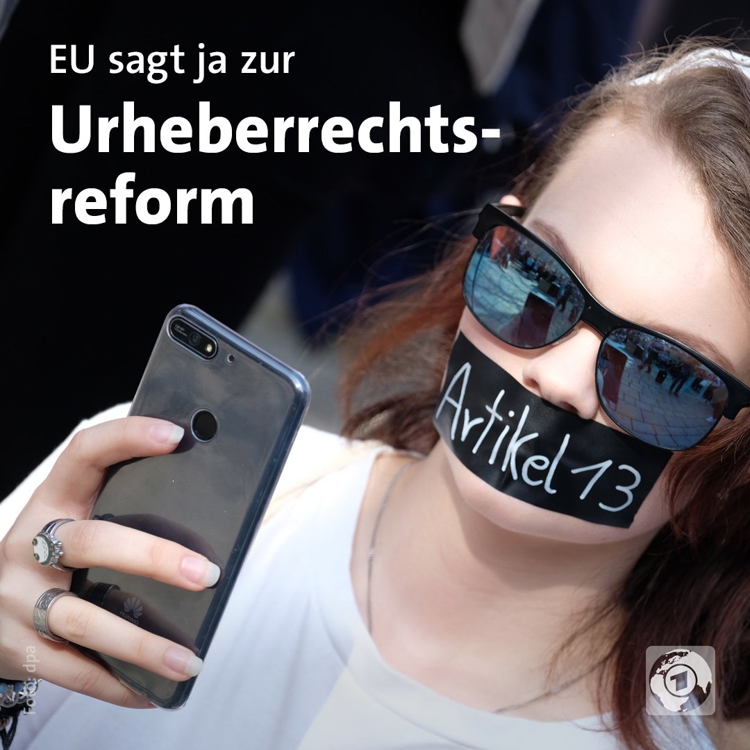 tagesschau's tweet photo. Für die #Urheberrechtsreform stimmten insgesamt 348 Parlamentarier. 274 Abgeordnete waren dagegen, 36 enthielten sich.
https://t.co/3QOuy843e5 #Artikel13 #Artikel17 #Uploadfilter https://t.co/cTkLgtwY7d